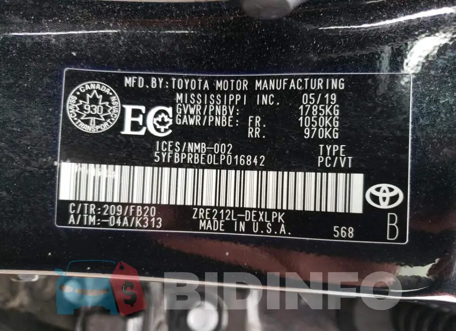 5YFBPRBE0LP016842 Photo# 13