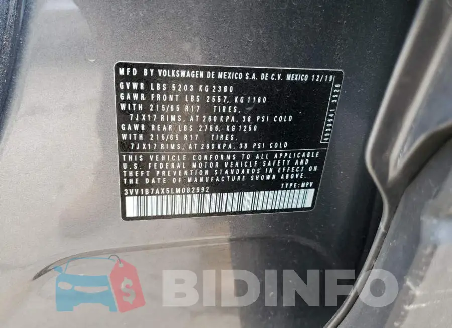 3VV1B7AX5LM082992 Photo# 13