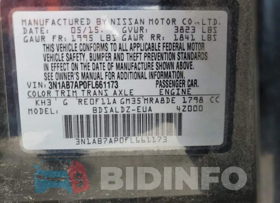 3N1AB7AP0FL661173 Photo# 12