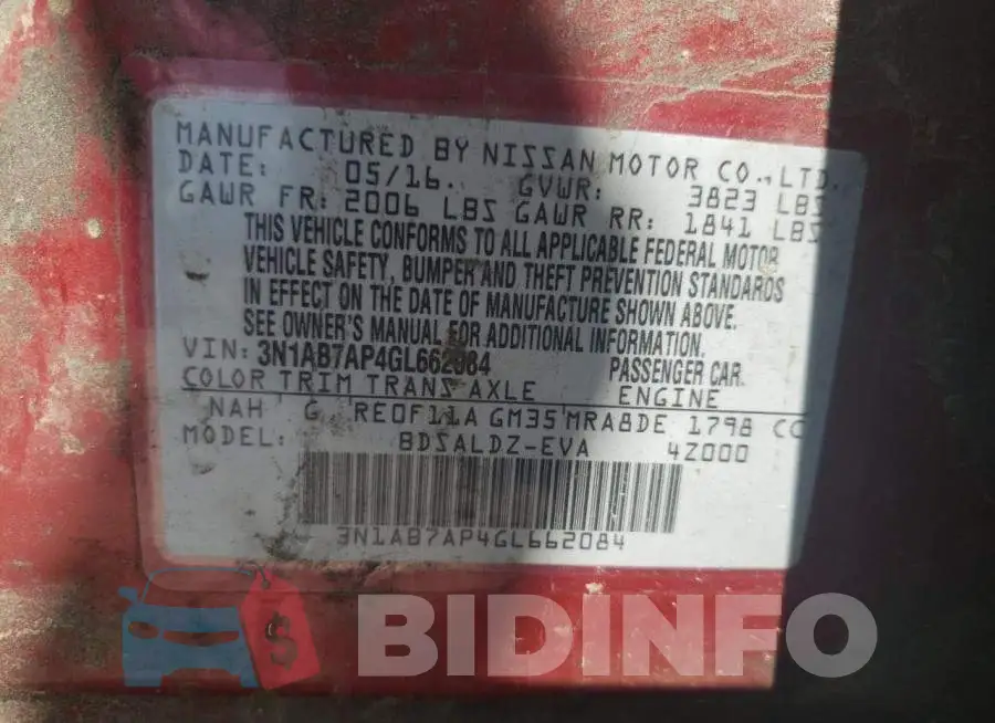 3N1AB7AP4GL662084 Photo# 12