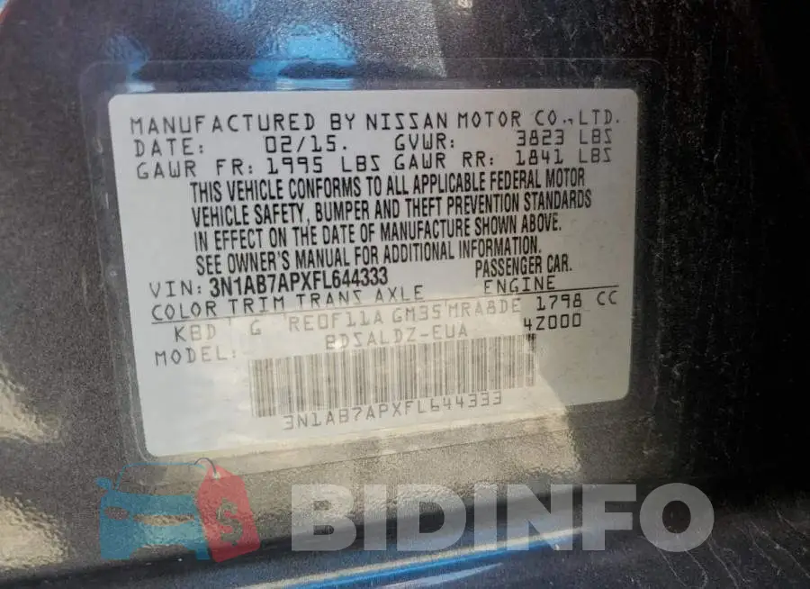 3N1AB7APXFL644333 Photo# 13