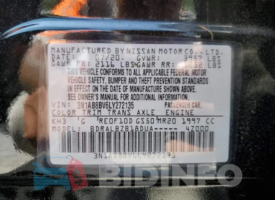 3N1AB8BV6LY272135 Photo# 12