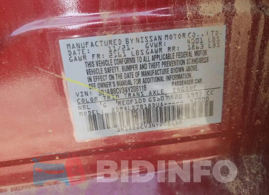 3N1AB8CV3NY208118 Photo# 12