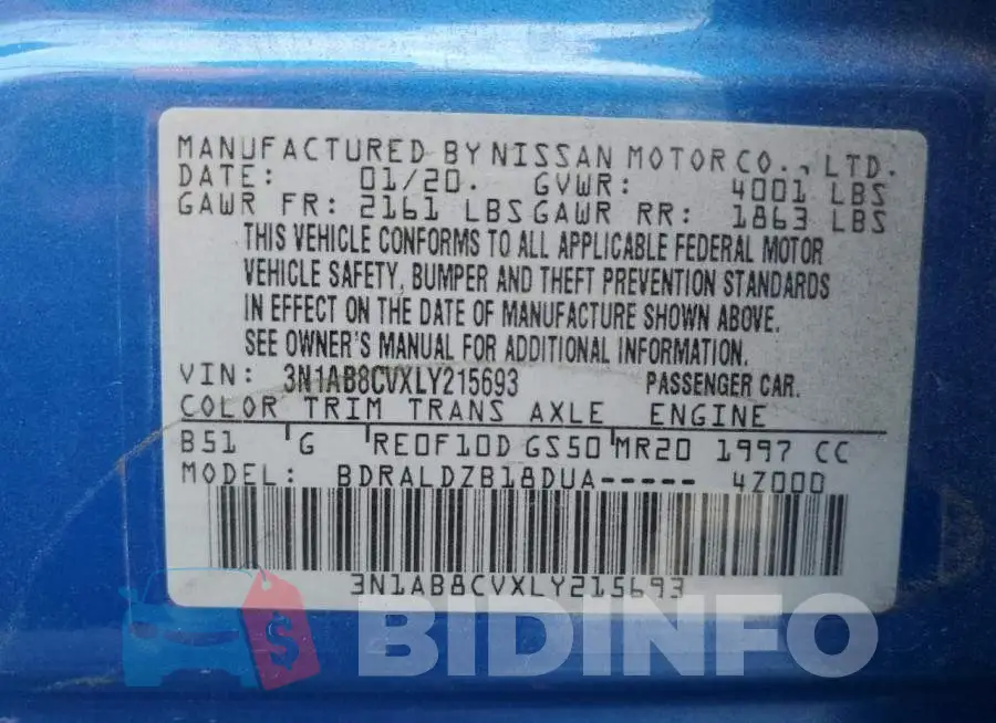 3N1AB8CVXLY215693 Photo# 12