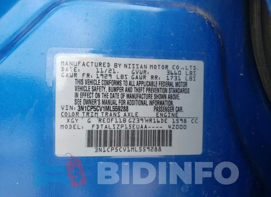 3N1CP5CV1ML559288 Photo# 12