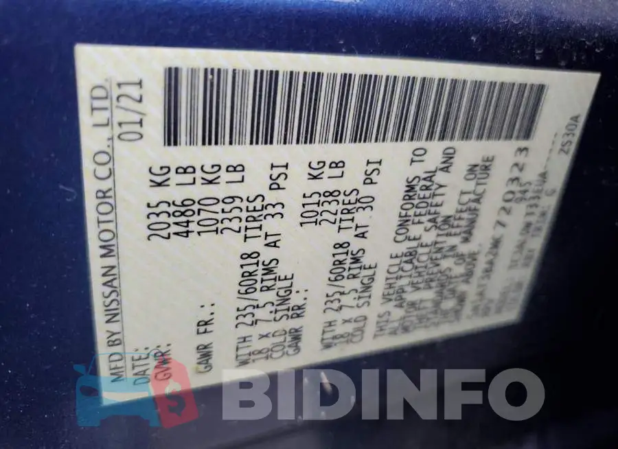 5N1AT3BA2MC720323 Photo# 13