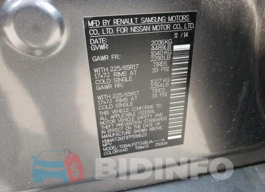 KNMAT2MT1FP516623 Photo# 13