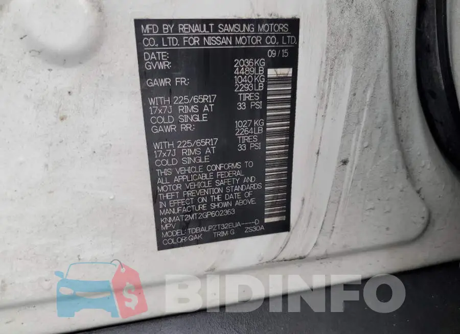 KNMAT2MT2GP602363 Photo# 13