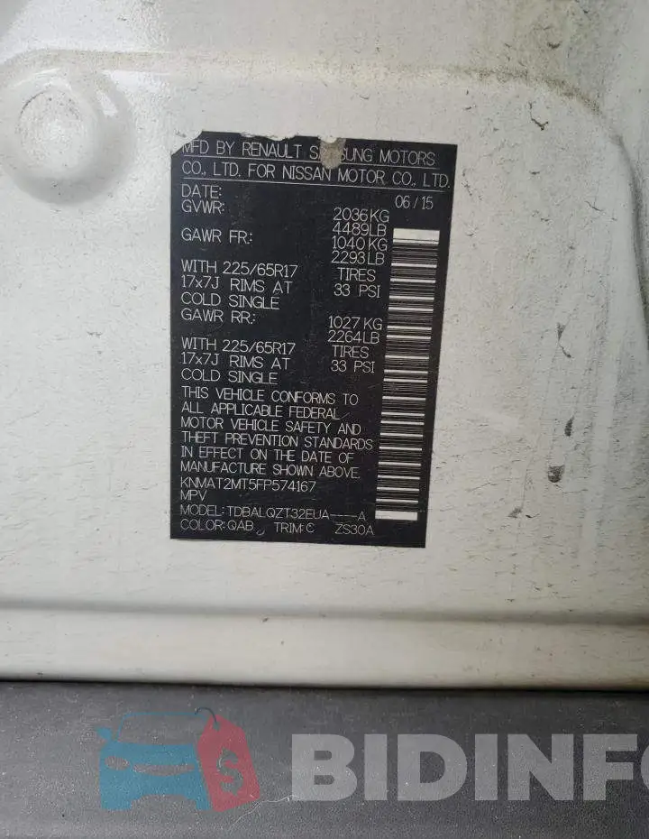 KNMAT2MT5FP574167 Photo# 12