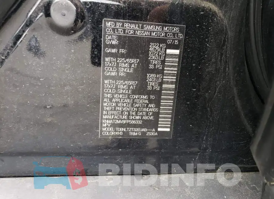 KNMAT2MV8FP586332 Photo# 13