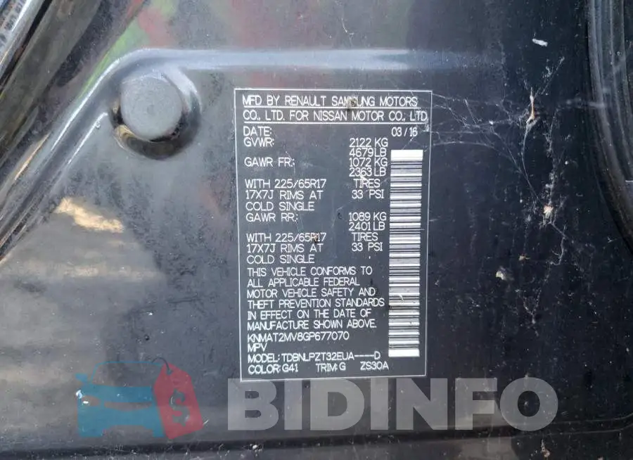KNMAT2MV8GP677070 Photo# 14