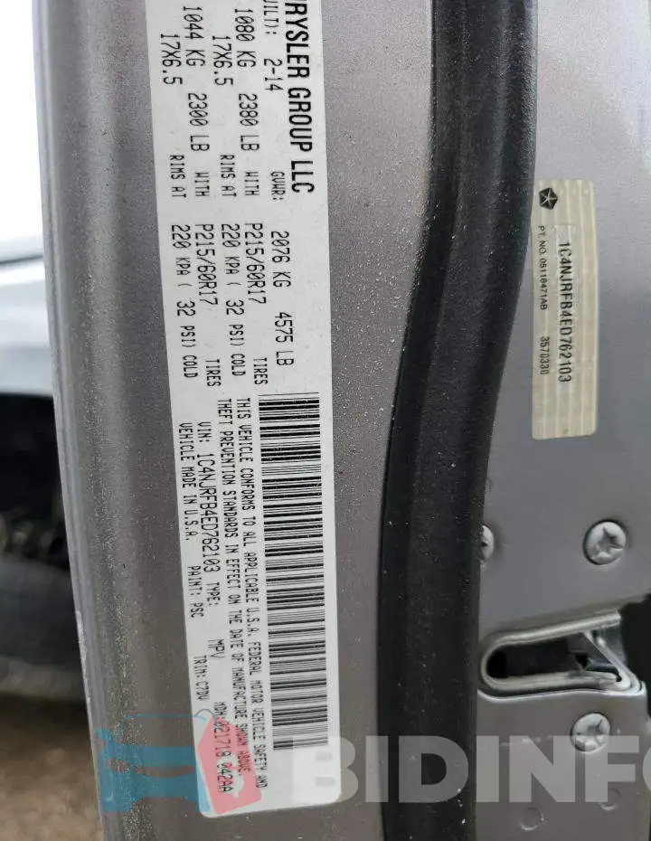1C4NJRFB4ED762103 Photo# 13
