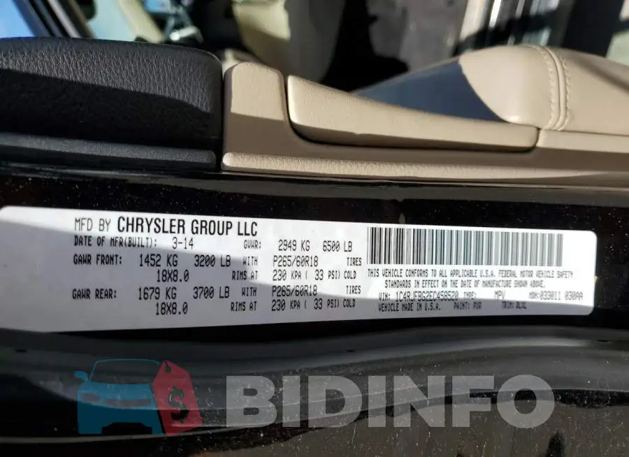 1C4RJFBG2EC458520 Photo# 13