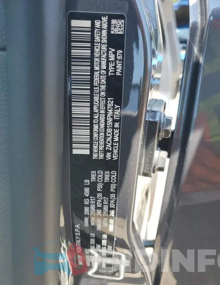 ZACNJDB15NPN47621 Photo# 13