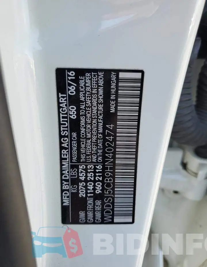 WDDSJ5CB9HN402474 Photo# 12