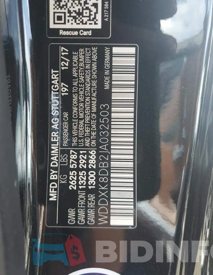 WDDXK8DB2JA032503 Photo# 12