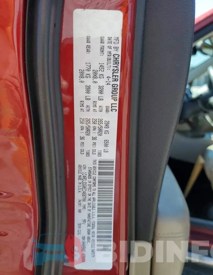 1C4RDJDG0EC468700 Photo# 14