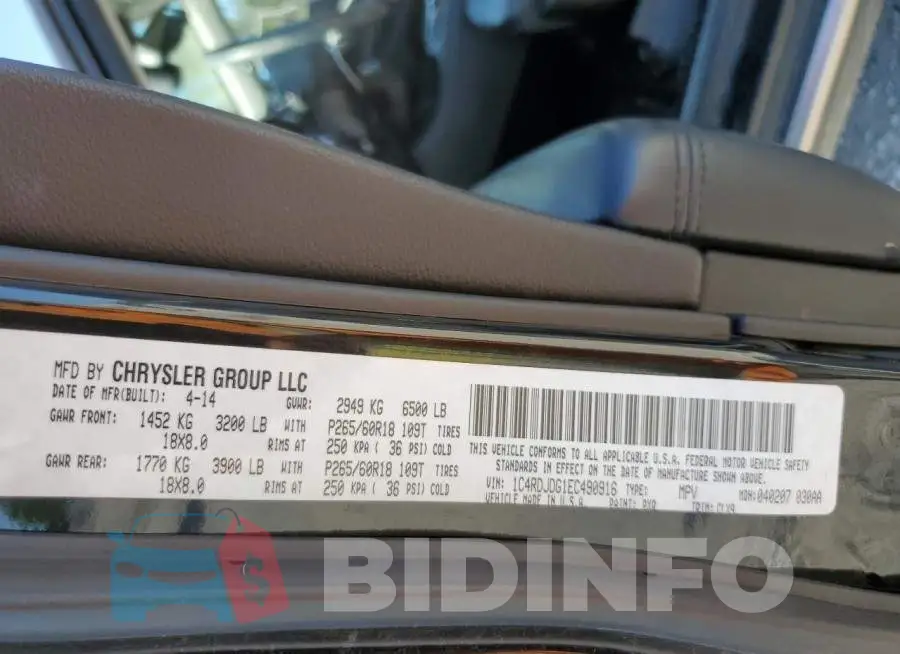 1C4RDJDG1EC490916 Photo# 13