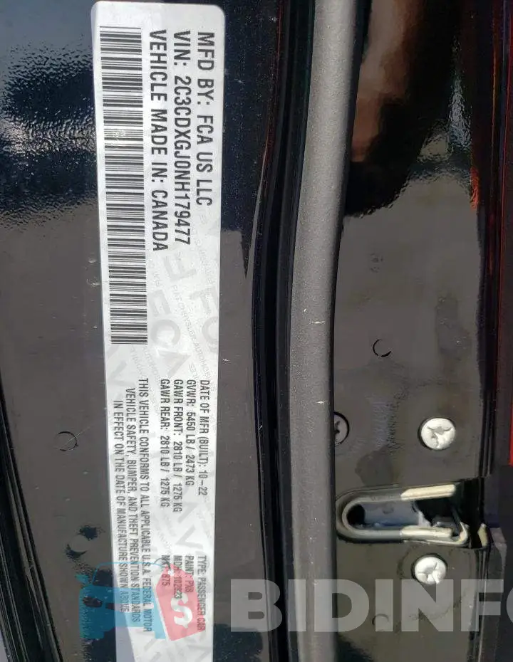 2C3CDXGJ0NH179477 Photo# 12