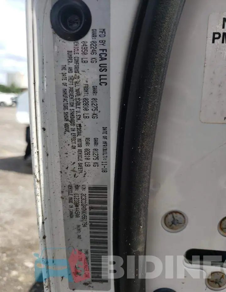 2C3CDZAGXKH561794 Photo# 12