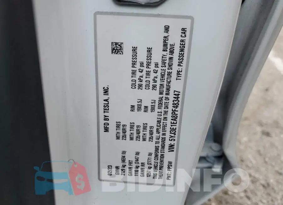 5YJ3E1EA8PF483447 Photo# 12