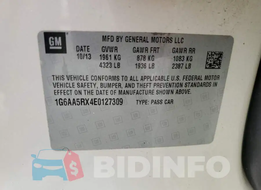 1G6AA5RX4E0127309 Photo# 12