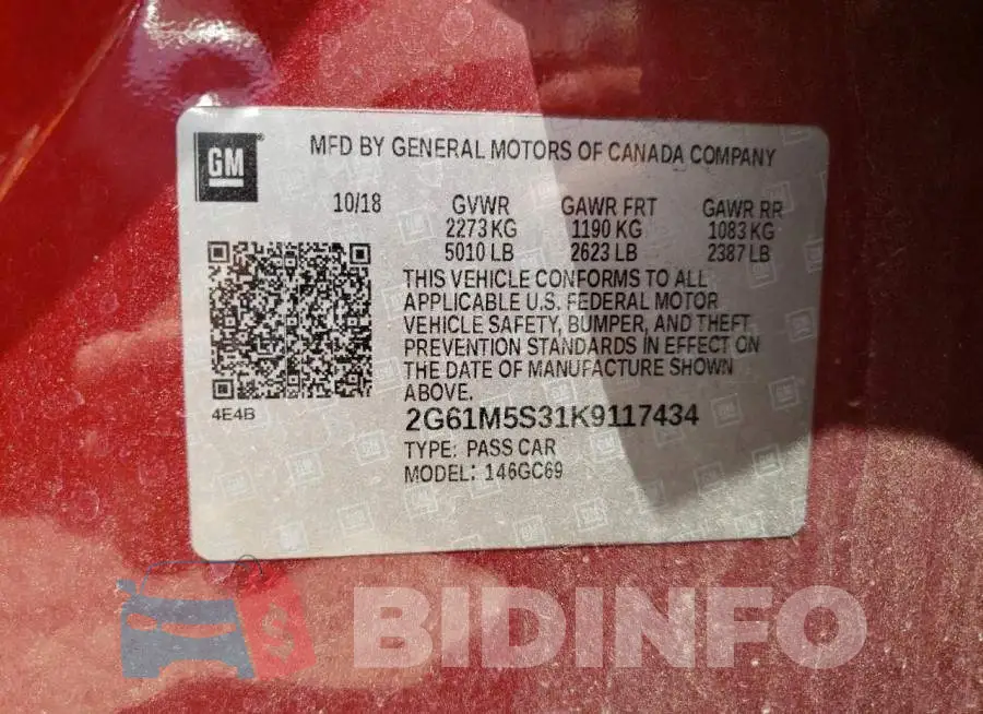 2G61M5S31K9117434 Photo# 12