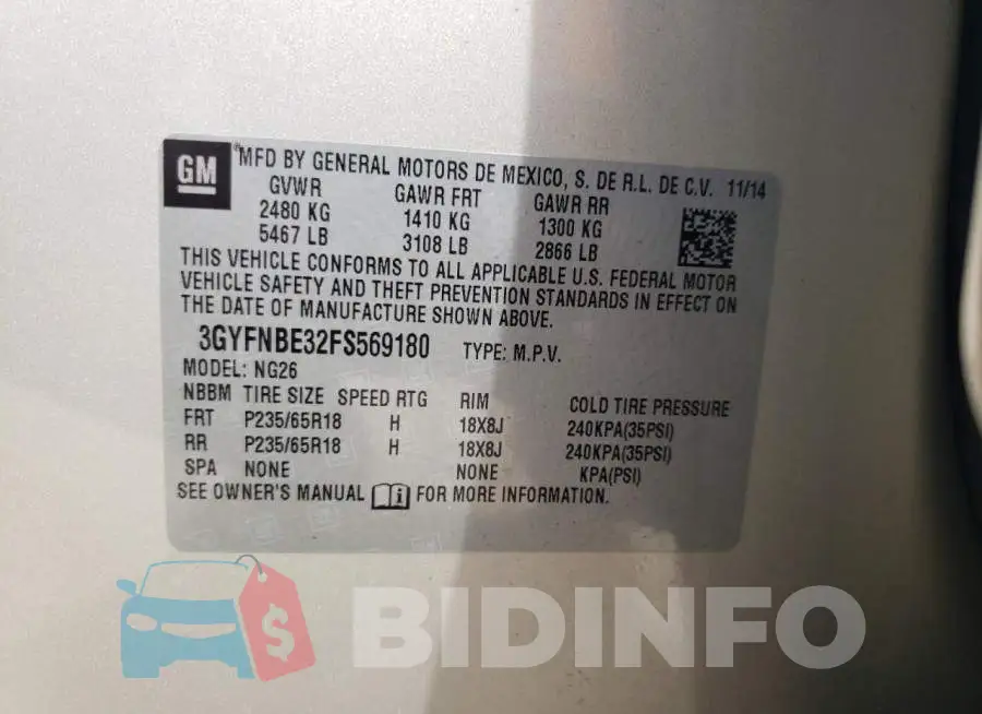 3GYFNBE32FS569180 Photo# 13