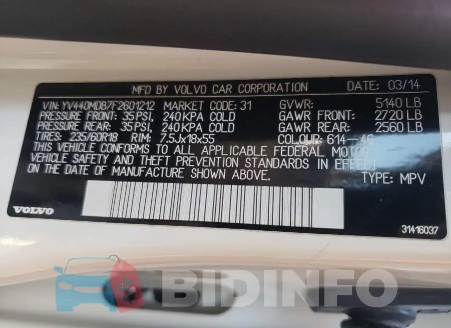 YV440MDB7F2601212 Photo# 12