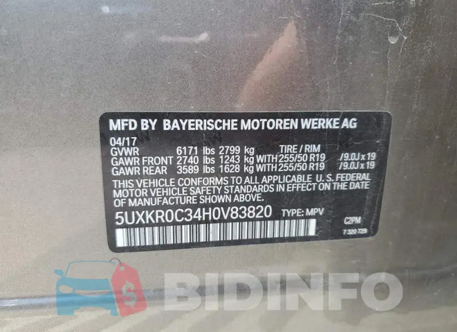5UXKR0C34H0V83820 Photo# 13