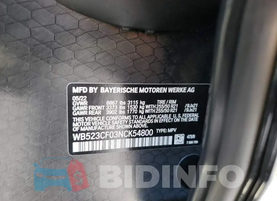 WB523CF03NCK54800 Photo# 14