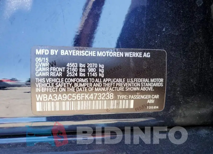 WBA3A9C56FK473238 Photo# 13
