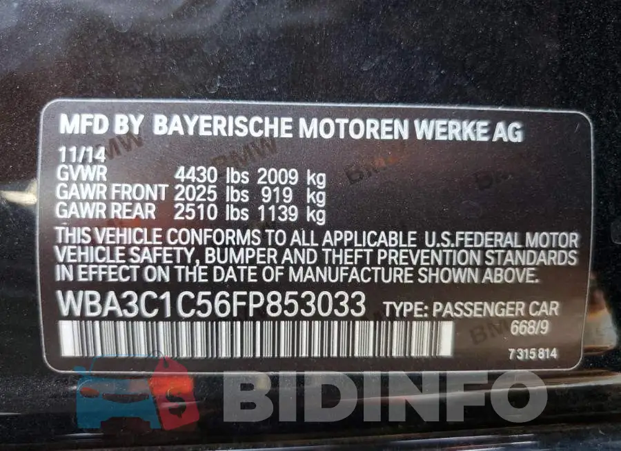 WBA3C1C56FP853033 Photo# 13