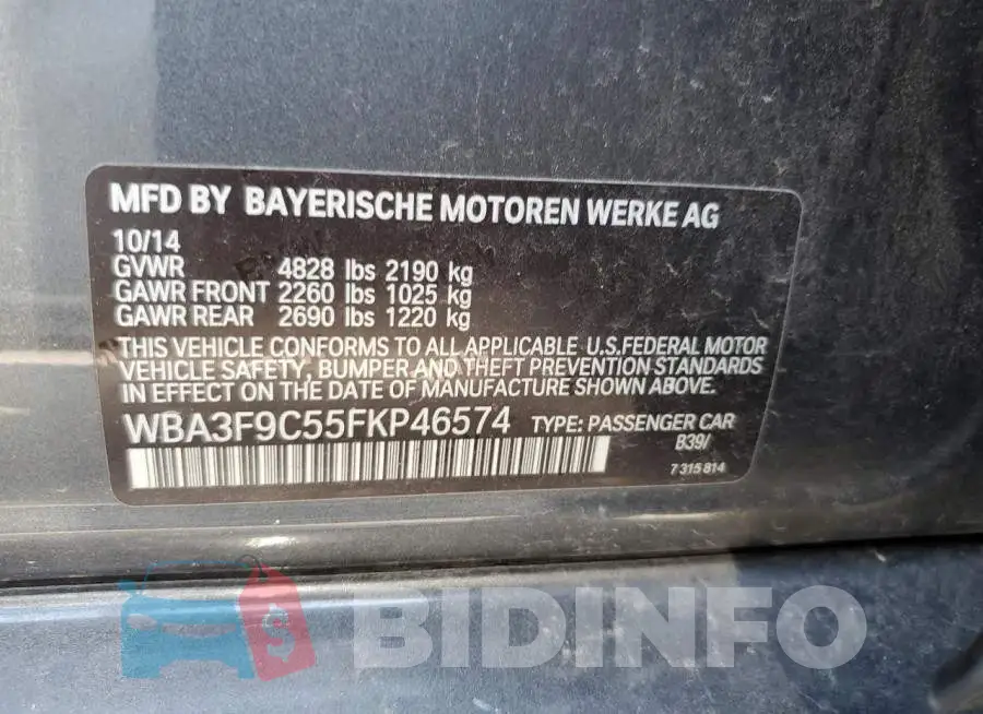 WBA3F9C55FKP46574 Photo# 12