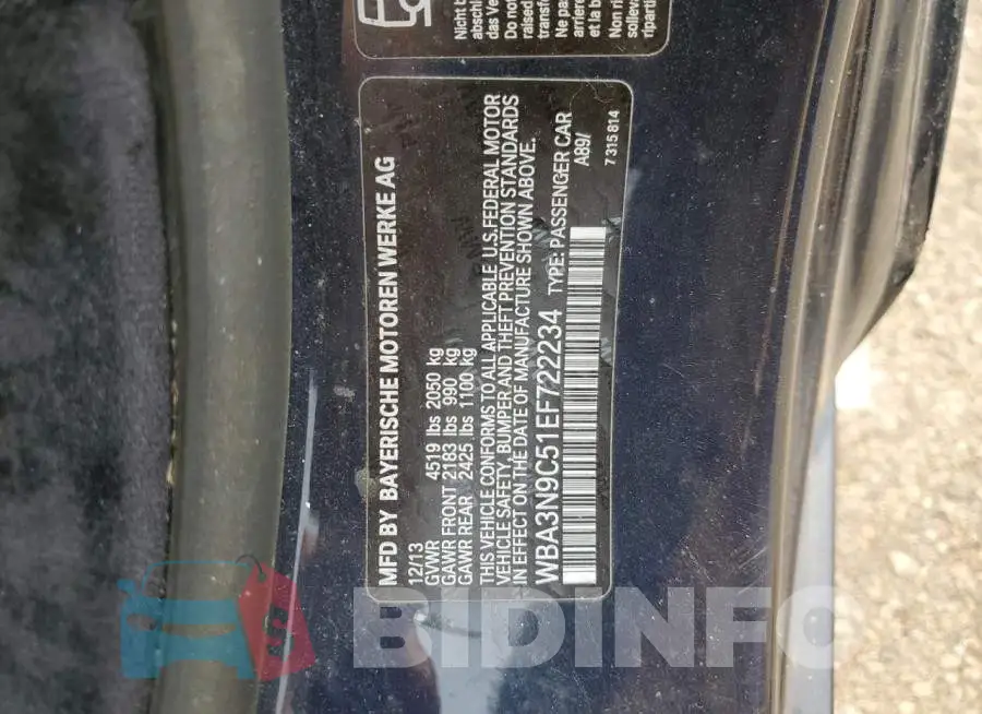 WBA3N9C51EF722234 Photo# 12