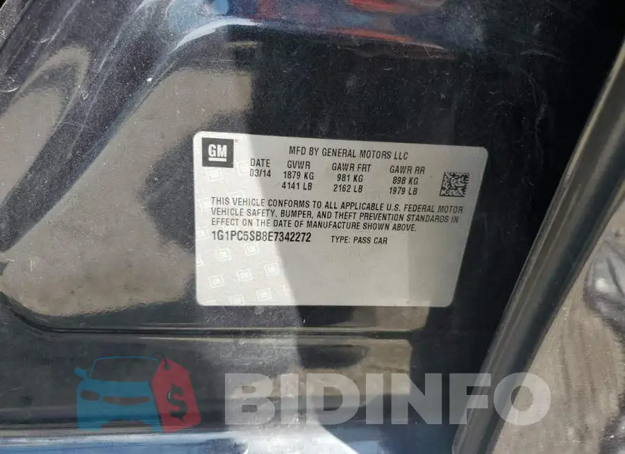 1G1PC5SB8E7342272 Photo# 12