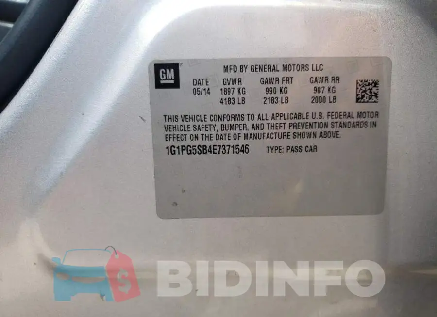 1G1PG5SB4E7371546 Photo# 13