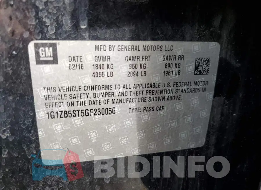 1G1ZB5ST5GF230056 Photo# 12