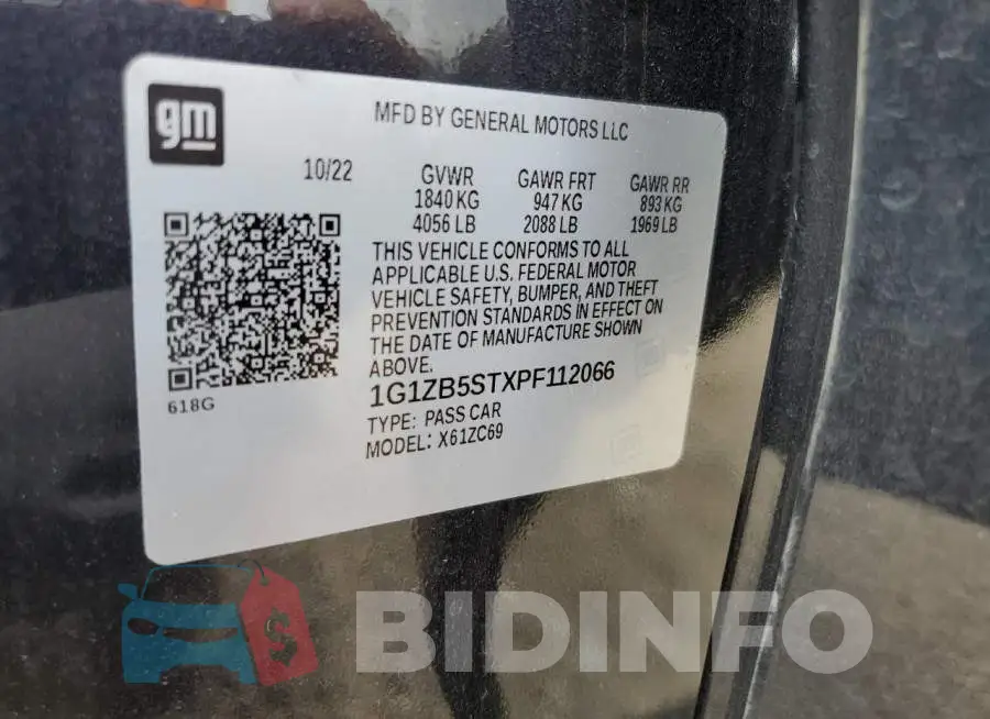 1G1ZB5STXPF112066 Photo# 12