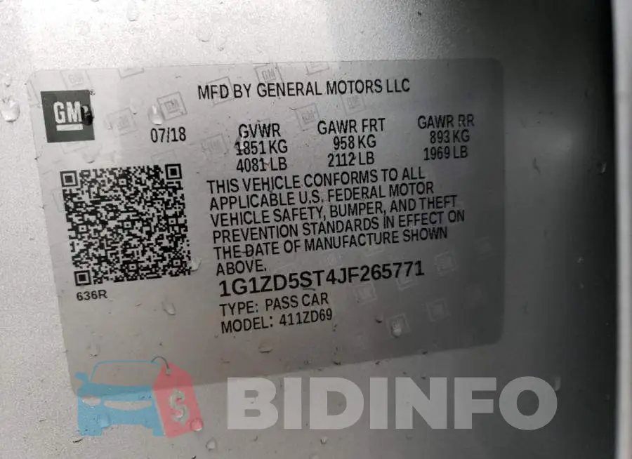 1G1ZD5ST4JF265771 Photo# 12
