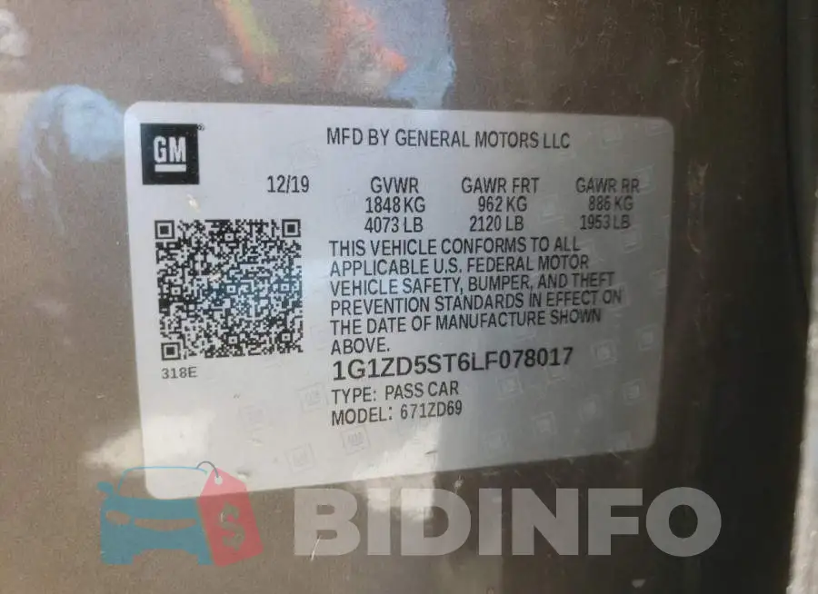 1G1ZD5ST6LF078017 Photo# 12