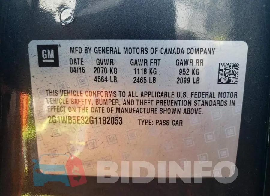2G1WB5E32G1182053 Photo# 13