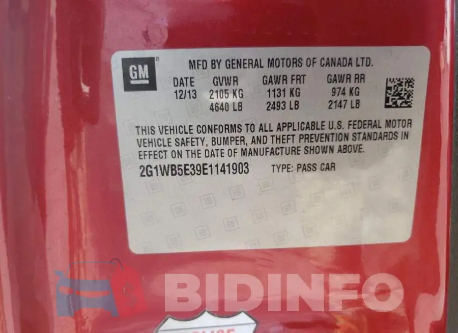 2G1WB5E39E1141903 Photo# 12