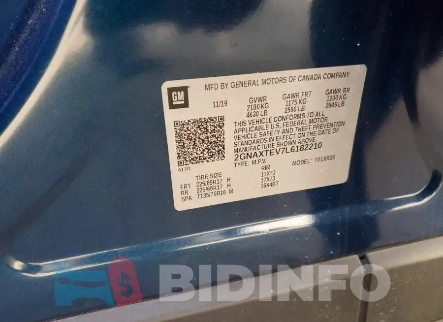 2GNAXTEV7L6182210 Photo# 12