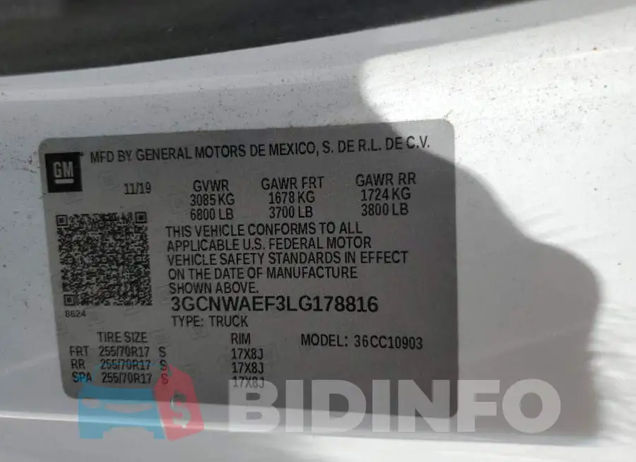 3GCNWAEF3LG178816 Photo# 12