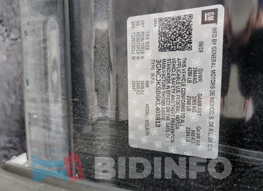 3GNCJKSB6KL405913 Photo# 13