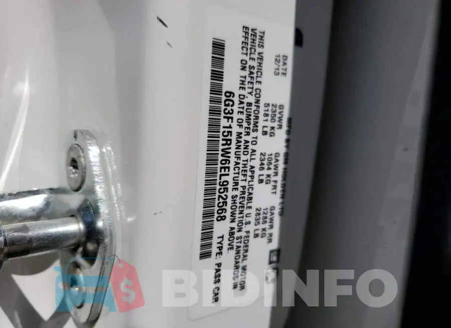 6G3F15RW6EL952568 Photo# 12