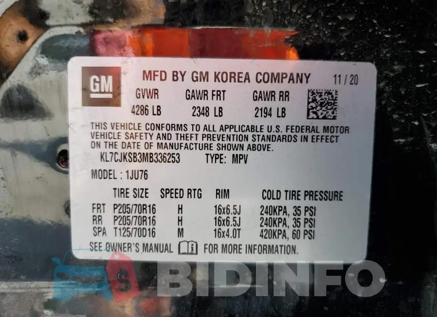 KL7CJKSB3MB336253 Photo# 13