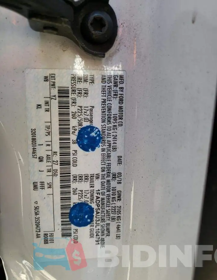 1FADP5AU3JL104791 Photo# 13