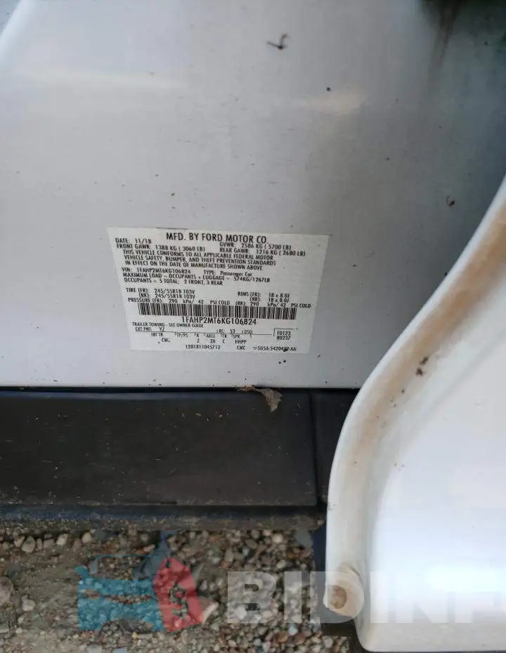 1FAHP2MT6KG106824 Photo# 13